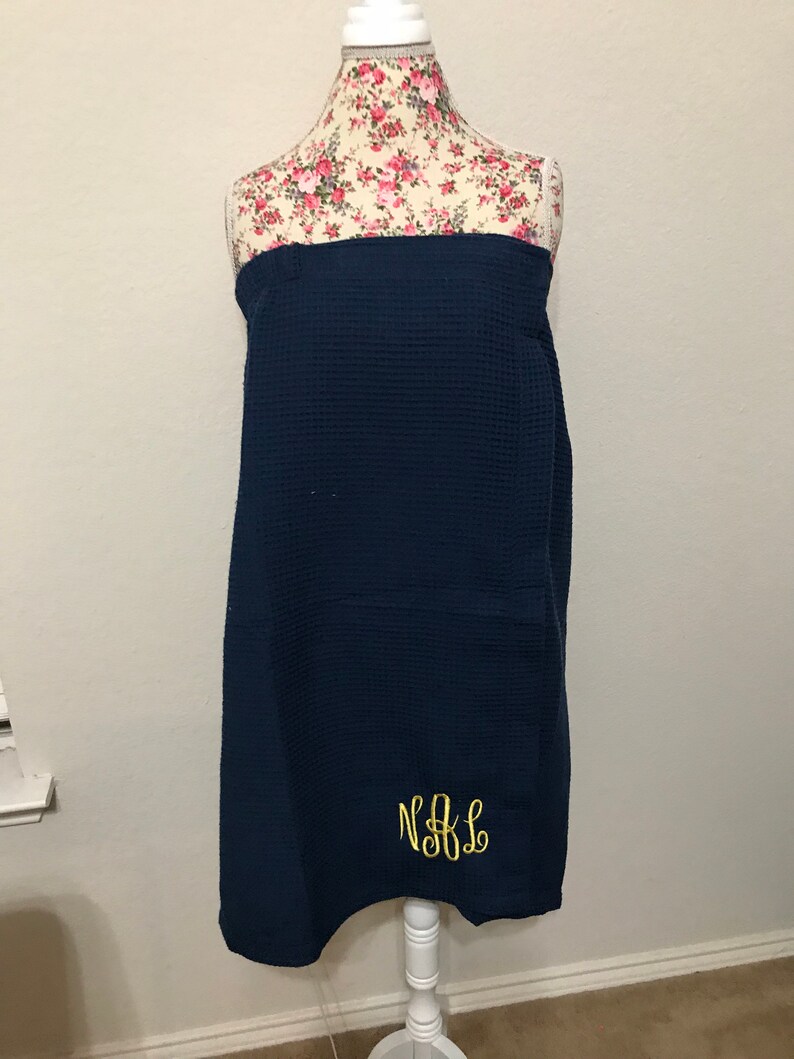 College Bath Wrap , Towel Wrap, Spa Wrap, Bath Wrap , Shower Wrap, Waffle Spa Wrap, Graduation Gift , College Graduation , Monogrammed Wrap image 7