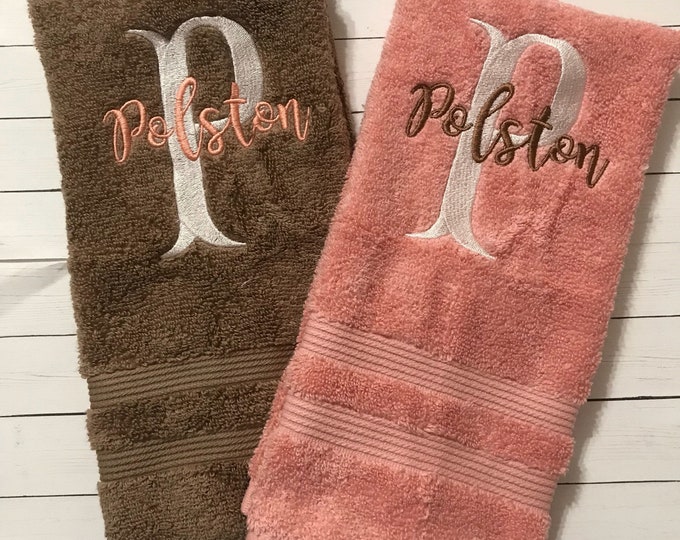 Monogram Hand Towel Set- Personalized Hand Towels-Hand Towels-Personalized Towels- Monogram Towels- Towels