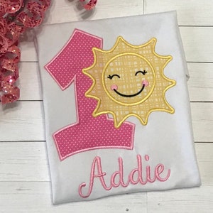 Sunshine Birthday shirt- 1st Birthday Sunshine Birthday Outfit - 1st Birthday Outfit - Birthday Sun Shirt - 2nd birthday sunshine shirt