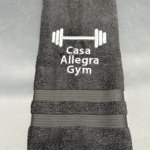Personalized Gym Towel: Embroidered Name, Exercise Gift