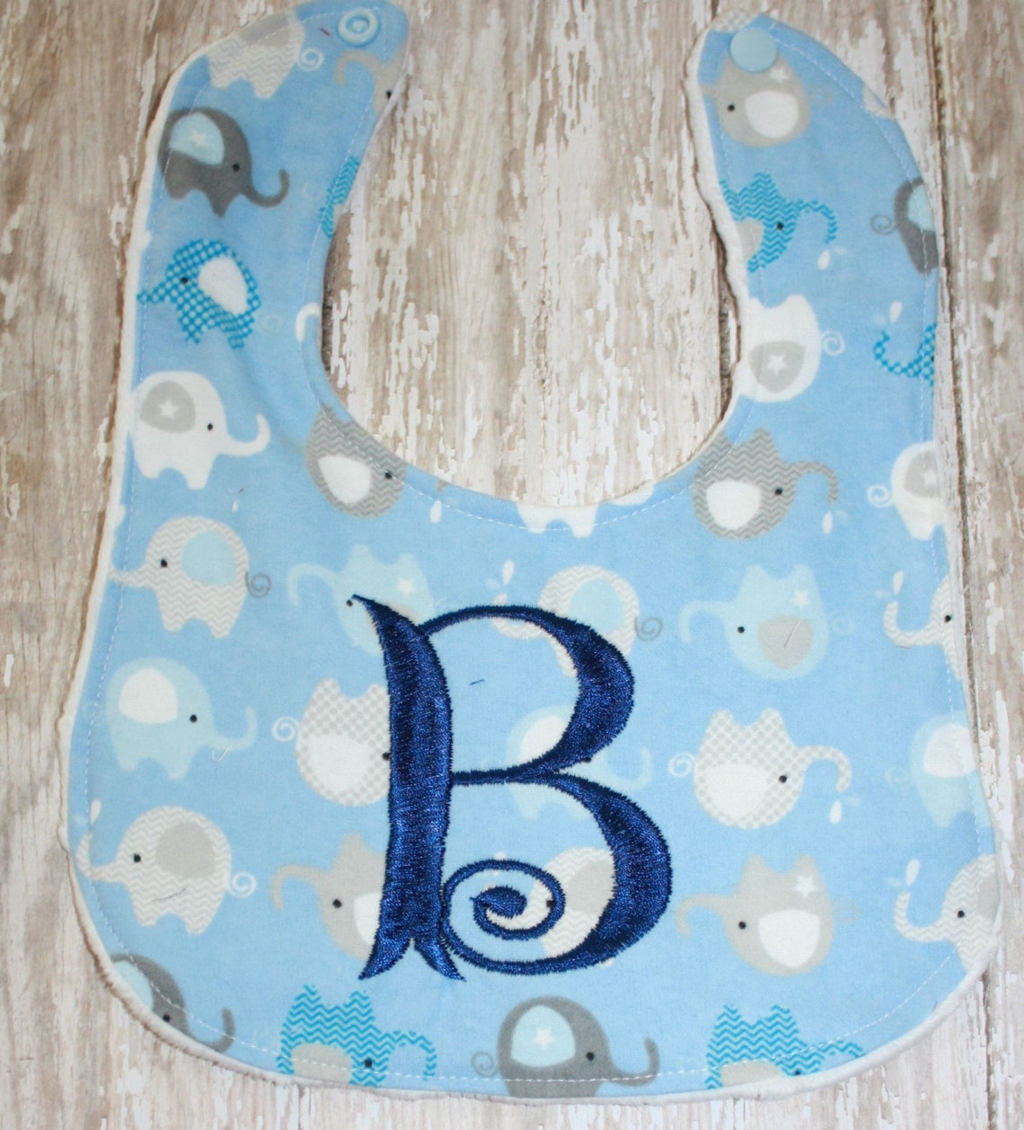 Baby Bibelephants Personalization Optional Baby Boy Bib Etsy