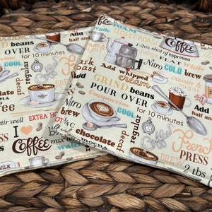 Handmade Coffee Potholder Set: Cotton Kitchen Decor