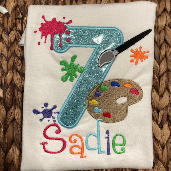 Paint Party Birthday Shirt: Personalized Art Theme Tee