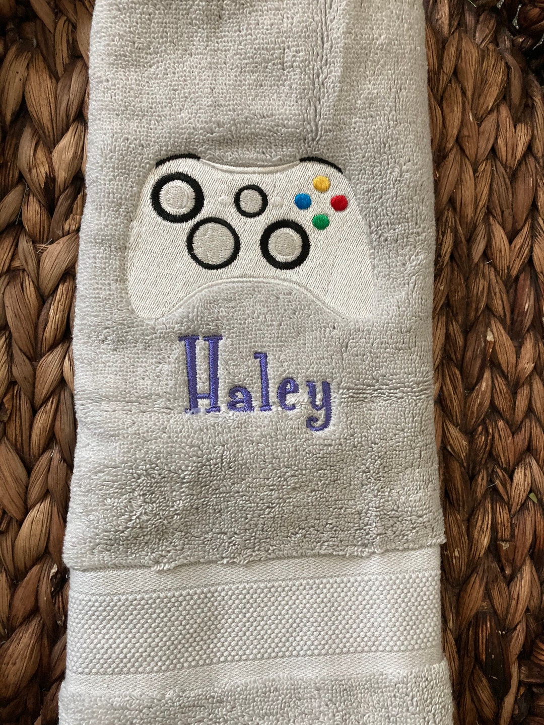 Personalized Kids Handtowel- Bathroom Handtowels- Game Controller Hand ...
