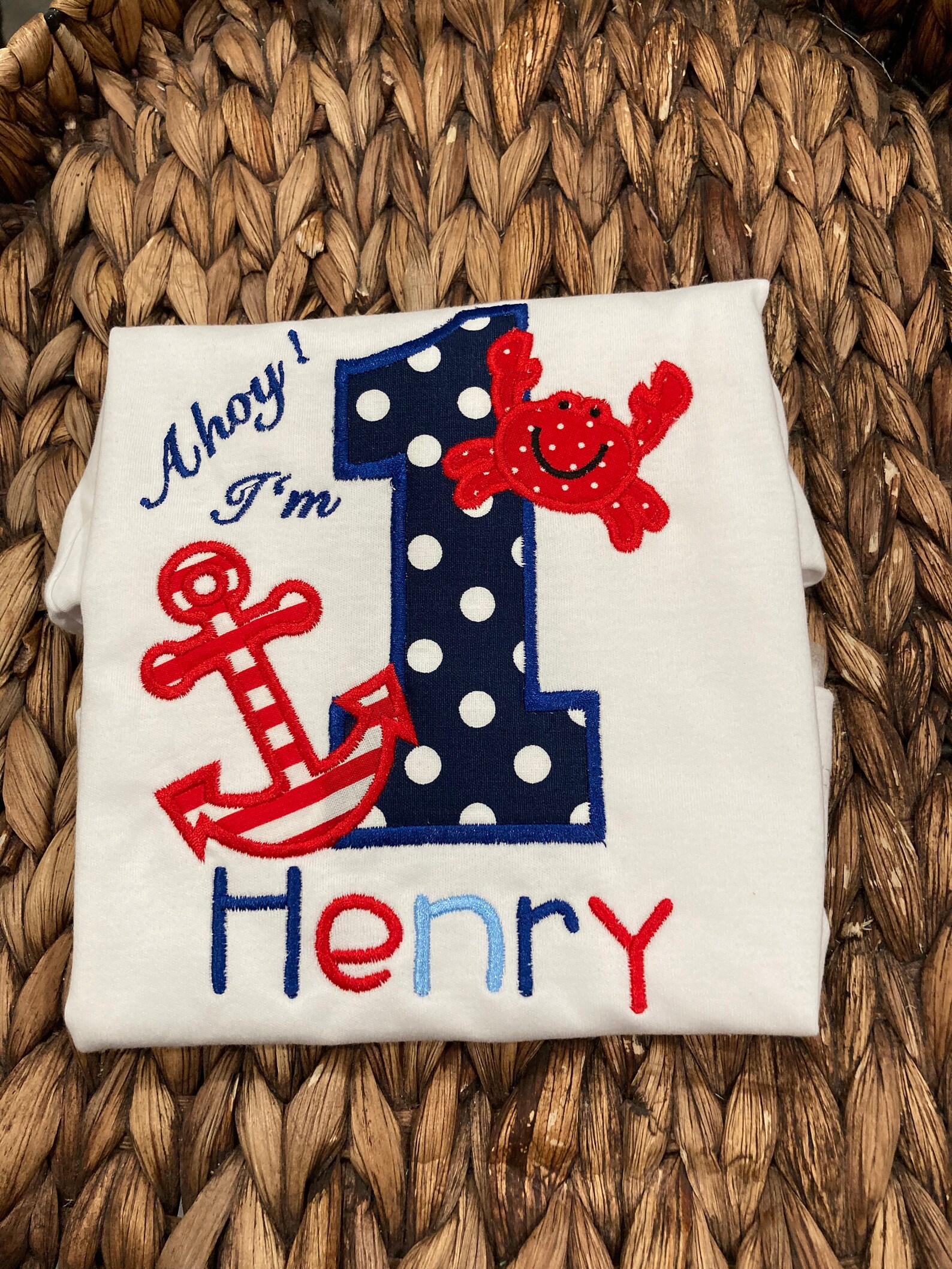 1st Birthday Anchor Outfit Baby Boy Nautical Birthday Outfit Etsy