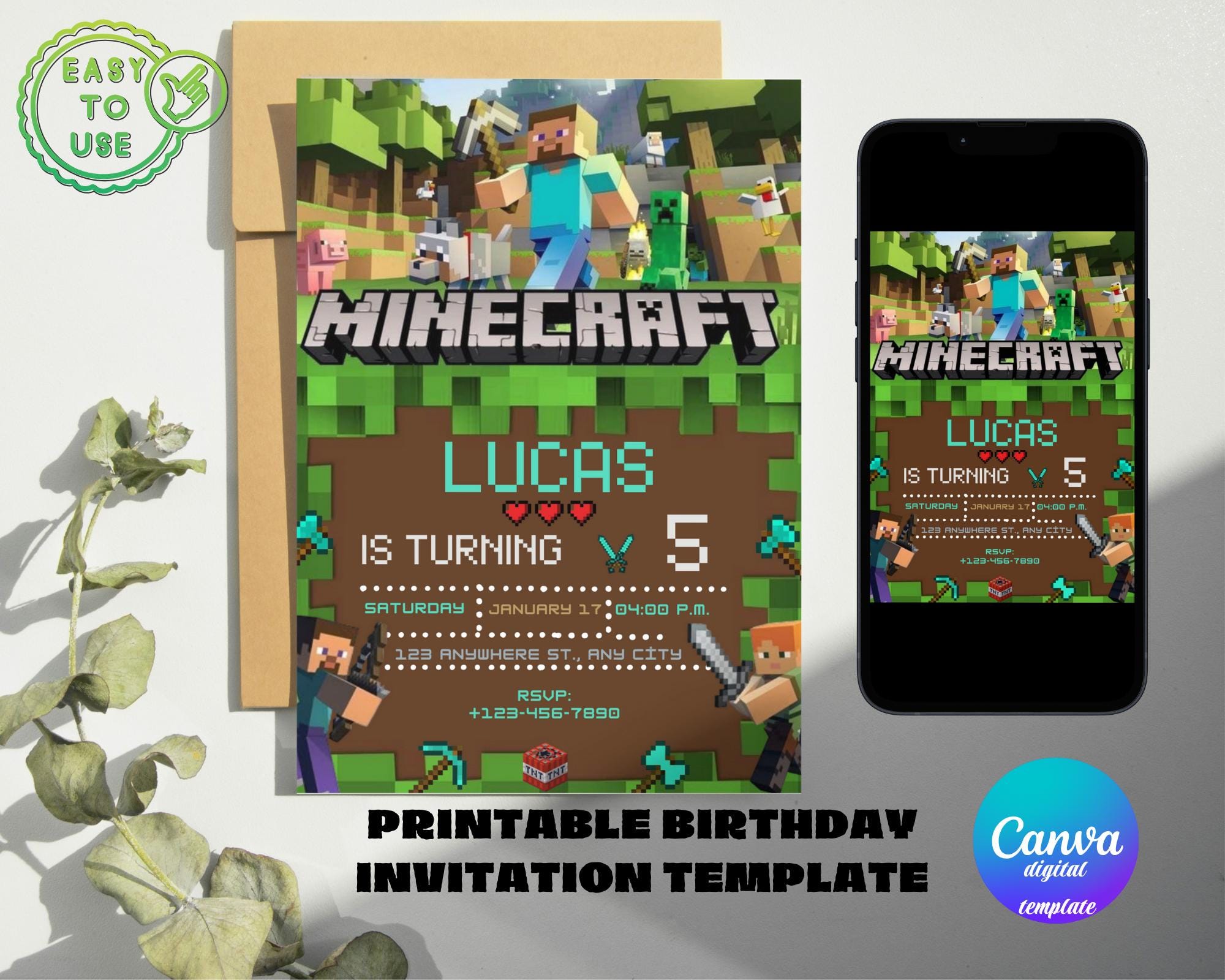 Editable Minecraft Invite (Basic)