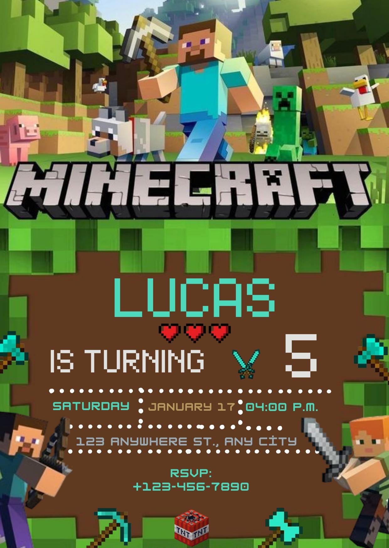 Editable Minecraft Invite (Basic)