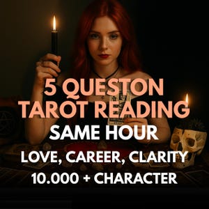 5-frågors tarotkort och psykisk läsning | Svar samma timme, framtida kärlek | Noggranna insikter om själsfränder