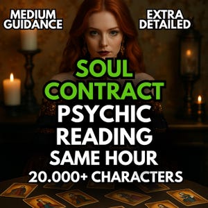 Soul Contract Psychic Reading | Past Life & Future Love Insight | Personalized PDF Karma Reading, Medium Psychic Guidance