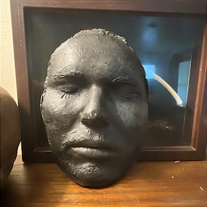 Genuine Antique Victorian Death Mask, Real, Black Wax