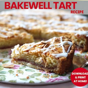 Ricetta della crostata Bakewell per idee di torte di compleanno per occasioni speciali, ricettario per cene e feste, cibo dolce per la famiglia, ricetta facile per dessert e marmellate.