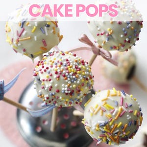 Ricetta per cake pops per bambini: dolcetti facili e infallibili per le feste / Ricetta digitale per dolci da preparare a casa, compleanni e vendite di dolci