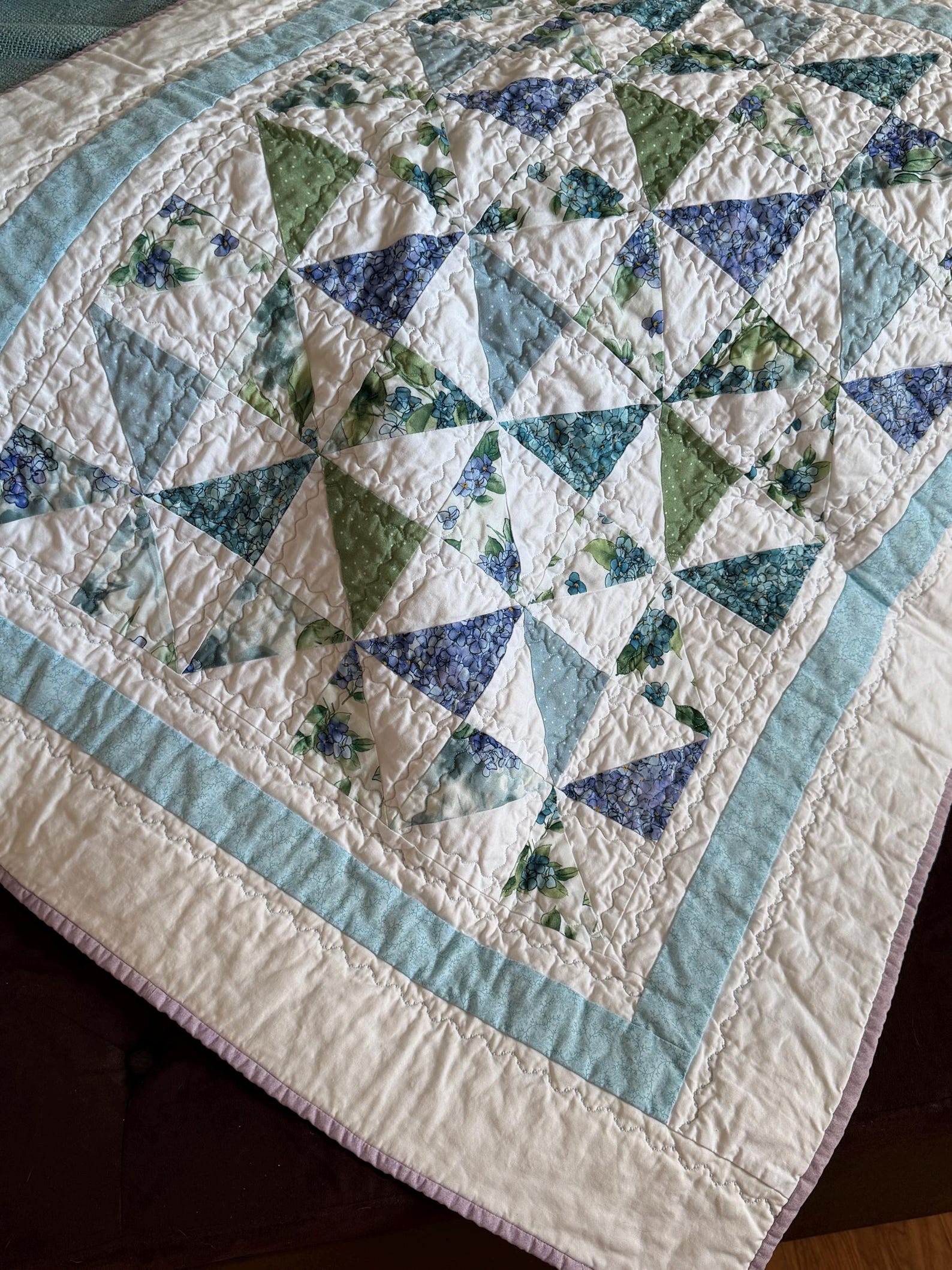 Blue and White Pinwheel Lap Quilt - Etsy