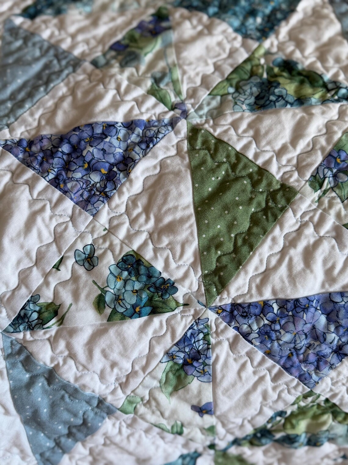 Blue and White Pinwheel Lap Quilt - Etsy