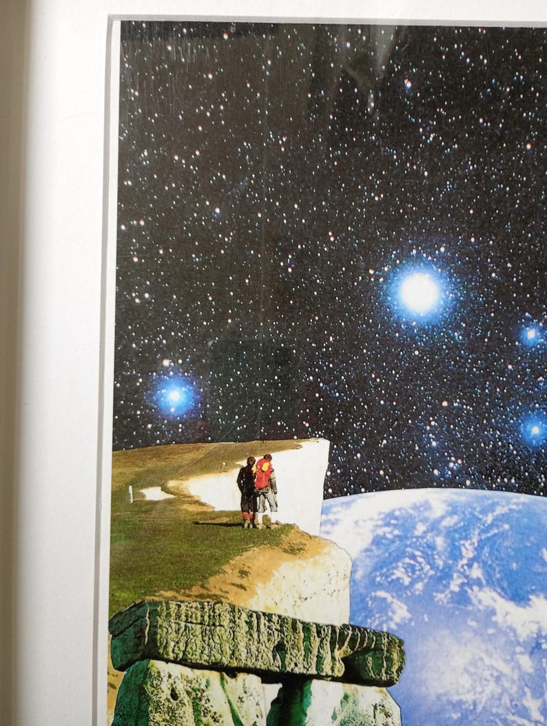 Solstice Collage Earth Solstice - Surreal Collage Art Print - Etsy Australia