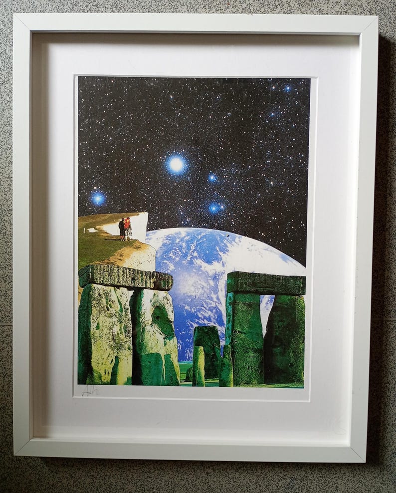 Solstice Collage Earth Solstice - Surreal Collage Art Print - Etsy Australia