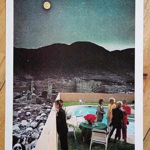 Pool of Despair - Surreal Collage Art Print
