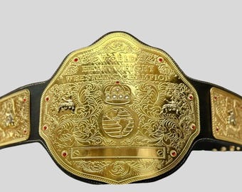 Gold Championship Style Belt Adult Collectible Trophy Belt Fan Gift Display Piece
