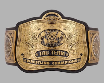WWE Tag Team Championship Replica Gold Plate Adult Size Collectible Gift