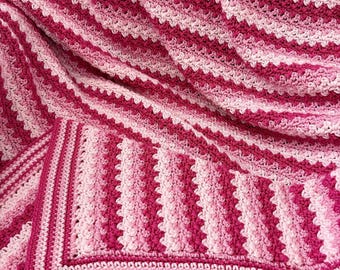 Pink Warriors Crochet Throw PATTERN (English only)