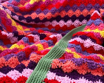 The Zinnia Patch Harlequin Crochet Throw© PATTERN (English only)