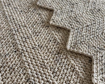 Picket Fence Moss Stitch Chevron Crochet Throw PATTERN (English only)©