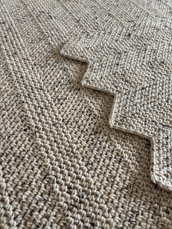 Picket Fence Moss Stitch Chevron Crochet Throw PATTERN (English only)©