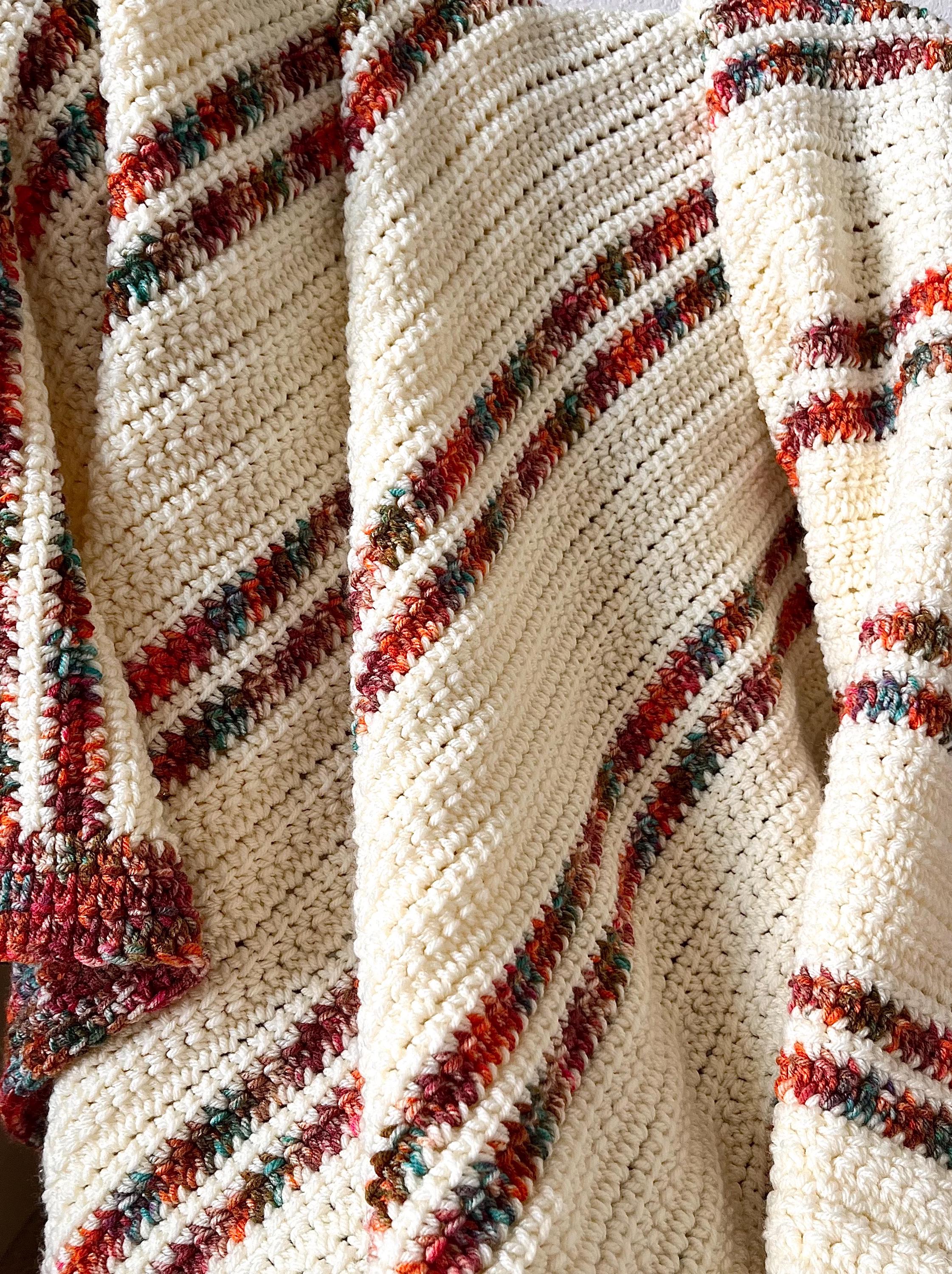 Color Me Cozy Crochet Throw PATTERN, Autumn and Christmas Colorways ...