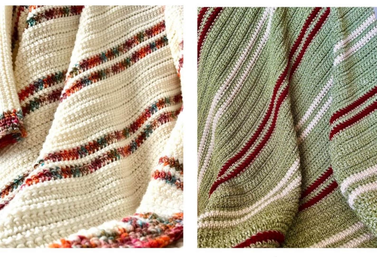 Color Me Cozy Crochet Throw PATTERN, Autumn and Christmas Colorways ...
