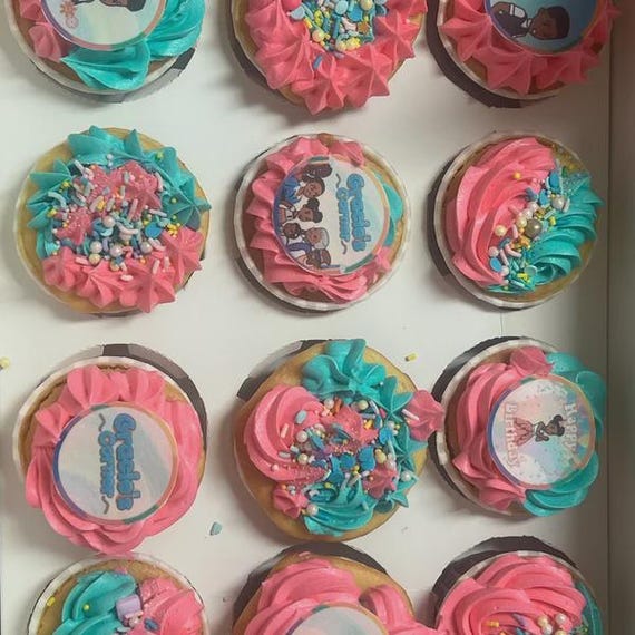 Cupcake Toppers Gracies Corner, Personalized Party Decoration, Girl's Birthday, Birthday Gracies Corner, Party Decoration