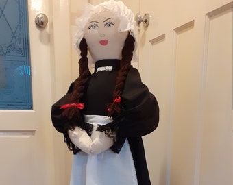 Upright vacuum cleaner cover, hoover cover, Victorian Style Maid