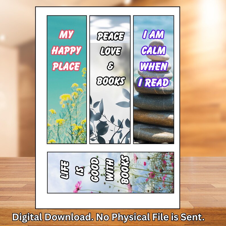COLORFUL PRINTABLE BOOKMARKS - Bundle of 8 - Etsy