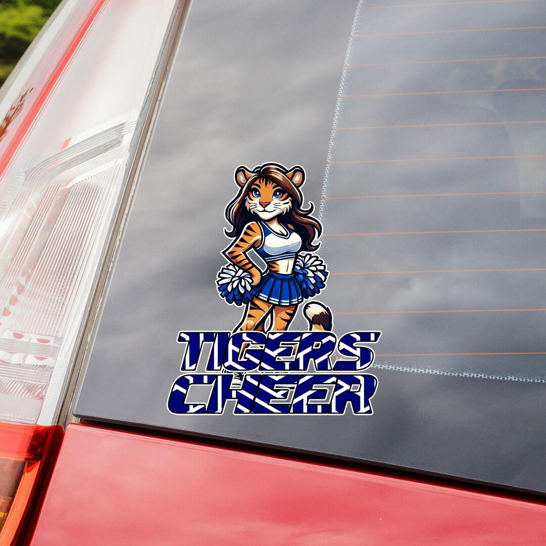 Tigers Cheer Car Decal - Etsy