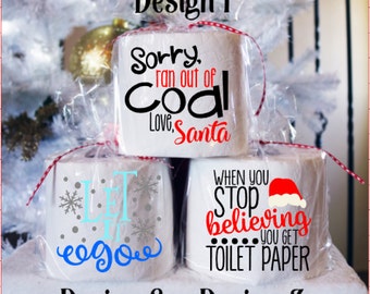 White Elephant Gift Christmas Toilet Paper Gift - Christmas Gag Gift - Funny TP - Toilet Paper Gag Gift - Christmas Decorative Toilet Paper