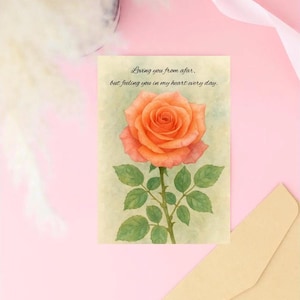 5x7 Inmate Greeting Card – Prison Love Letter, Long Distance Relationship, Handmade, Glossy Outside, Envelope Included