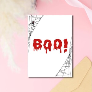 5x7 Halloween Inmate Greeting Card – Prison Love Letter, Long Distance Relationship, Handmade, Glossy Outside, Envelope Included