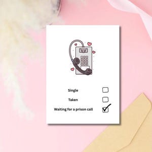 5x7 Inmate Greeting Card – Prison Love Letter, Long Distance Relationship, Handmade, Glossy Outside, Envelope Included