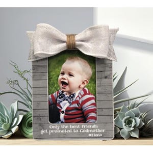 Godmother Gift Idea Only The Best Sisters Get Promoted To Godmother Personalized Picture Frame Gift For Godmother From Godchild