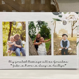 Gift for Grandparents  Personalized Grandparents Gift  Our Greatest Blessings Call Us Gift  4x6 Picture Frame For Grandparents