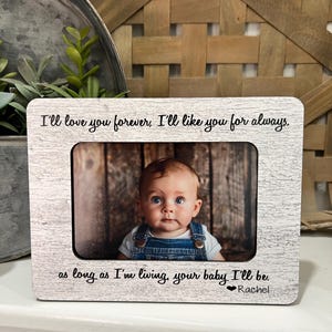 Grandma Gift from Grandkids, I’ll Love You Forever Frame, Mimi Gift Picture Frame, Personalized Grandma Photo Gift, Mother’s Day Keepsake