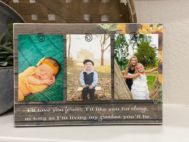 Grandma Gift for Grandma Personalized Picture Frame for Grandma Mimi Gigi Nana Personalize Quote With Any Name 4 x 6 Frame image 1