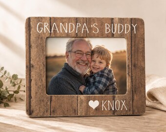Fathers Day Gift for Grandpa From Grandkids Personalized Picture Frame Papa Gift Custom Photo Frame 4 x 6 Photo Grandpa Birthday Gift