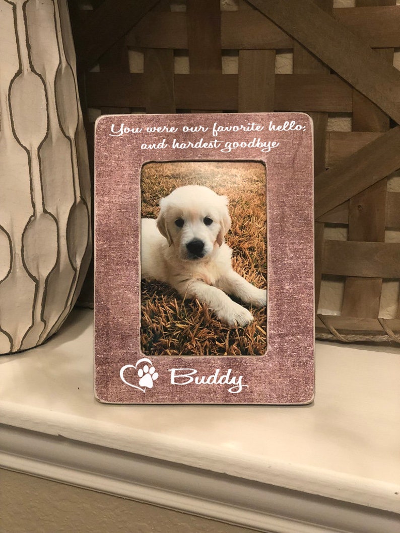 Personalized Pet Memorial Double Picture Photo Frame Holds 2 4x6 Personalized Pet Memorial Double Picture Photo Frame Holds 2 4x6 Memorials