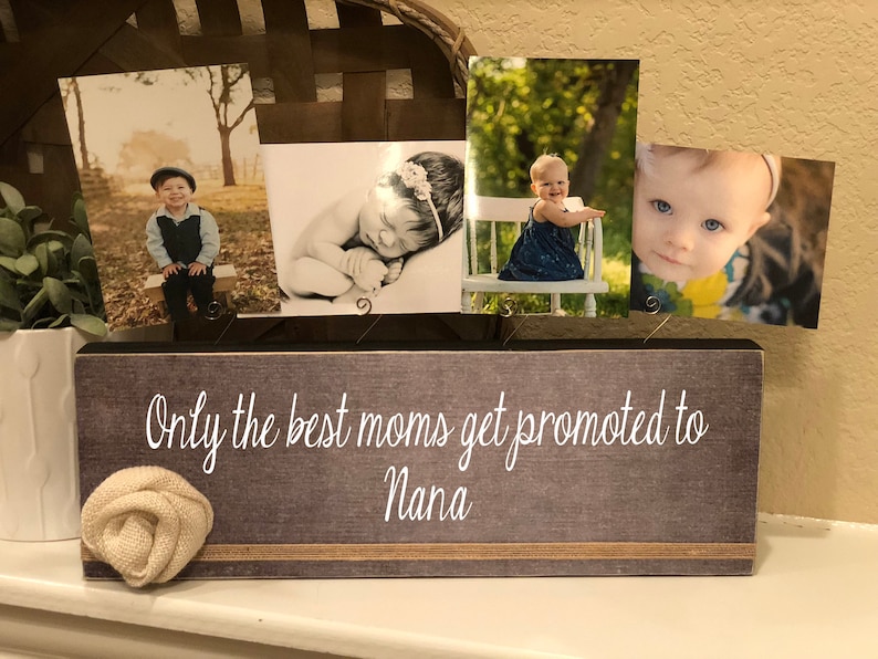 Pregnancy Reveal To Mom Personalized Picture Frame Only The Best Moms Get Promoted To Nana Gigi Mimi Grammie Grammy Granny Grandma