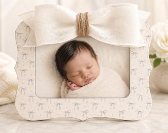 Personalized Baby Girl Picture Frame, New Baby Gift, Nursery Decor, Baby Photo Frame, Baby Shower Gift, Infant Keepsake
