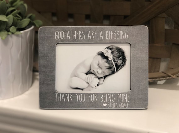 Gift For Godfather  Godfather Picture Frame  Personalized Baptism Frame  Godfathers Are A Blessing Fathers Day Gift for Godfather