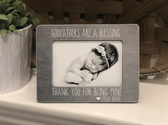 Gift For Godfather | Godfather Picture Frame | Personalized Baptism Frame | Godfathers Are A Blessing Fathers Day Gift for Godfather