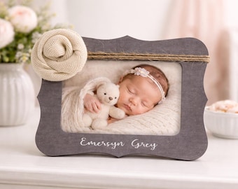 Personalized Baby Gift Custom Baby Name Frame New Baby Gift Baby Shower Gift Idea Newborn Photo Frame Nursery Decor Gift For New Parents