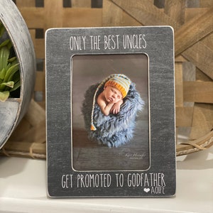 Godfather Gift Uncle Gift Gift For Godfather Godfather Picture Frame Personalized Frame Uncle Promoted to Godfather