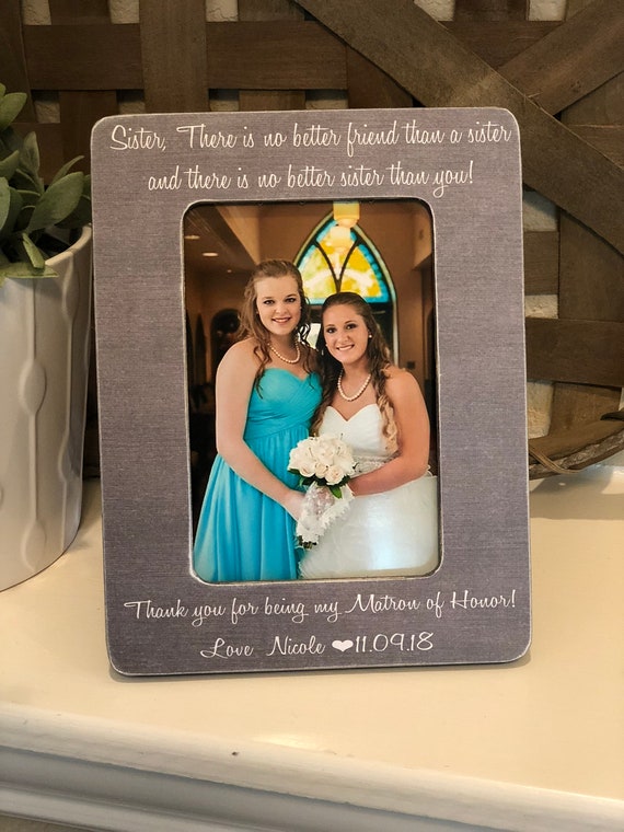 Sister Wedding Thank You Gift | Personalized Sister Gift | Personalized Maid Of Honor Matron Of Honor Gift